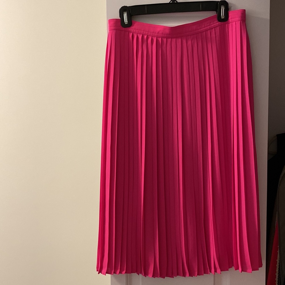NWT Jcrew pleated pink skirt. Never worn.